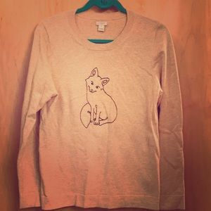 J crew Fox thin sweater
